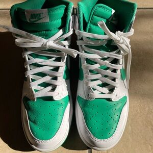 Nike Dunk High green and white
